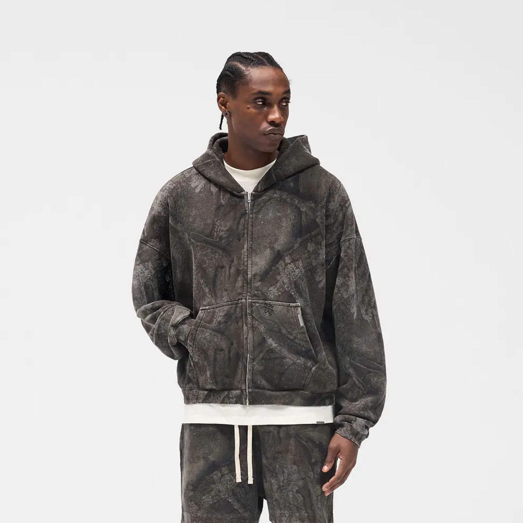 Overdye Boxy Zip Hoodie