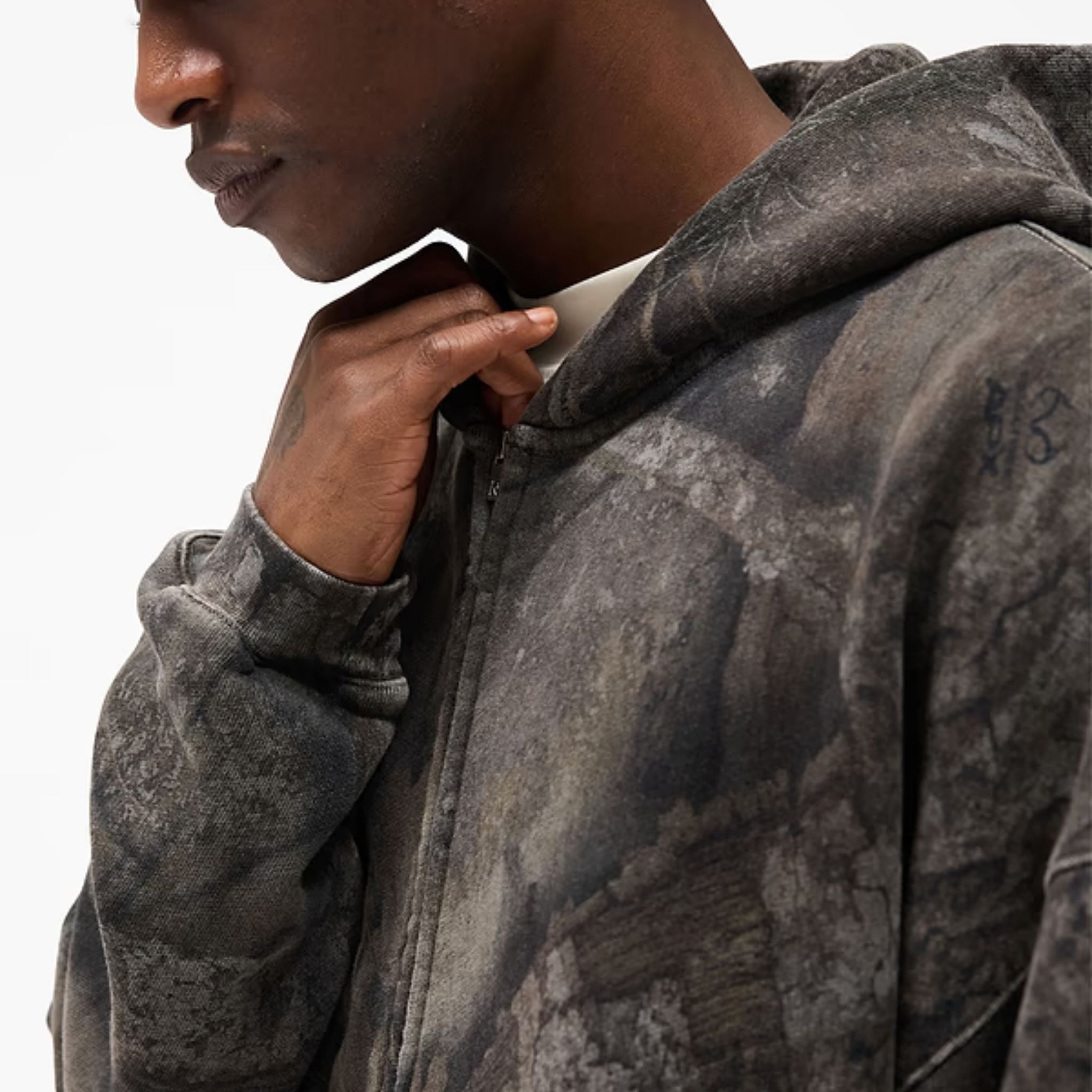 Overdye Boxy Zip Hoodie